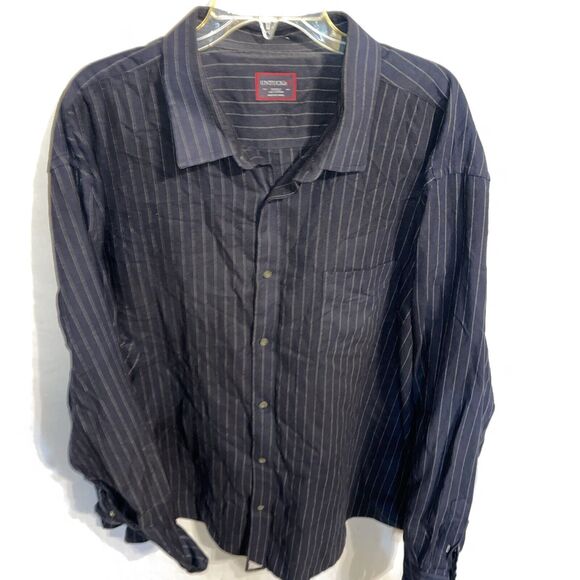 Untuckit Men’s Dress Shirt Size 3XL Black Striped Going Out Party - Picture 1 of 12